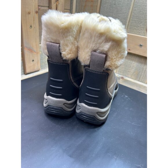 Clarks Womens Pewter Snow Boots Fur-Lined Waterproof Size 10W - Picture 4 of 8